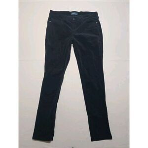 Old Navy Womens Rockstar Mid-rise Stretch Size 8 Petite Blue Cotton Velvet Pants